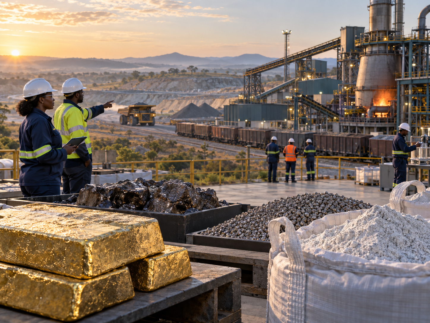 Zimbabwean mineral processing and export logistics illustrating the difference between raw production, formalised trade and domestic value addition.
